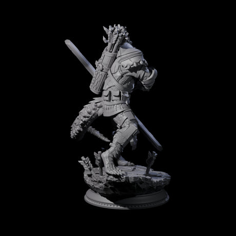 Three Fighting Dragonborn Dragonguard Miniature for Dungeons and Dragons, Pathfinder or other TTRPGs