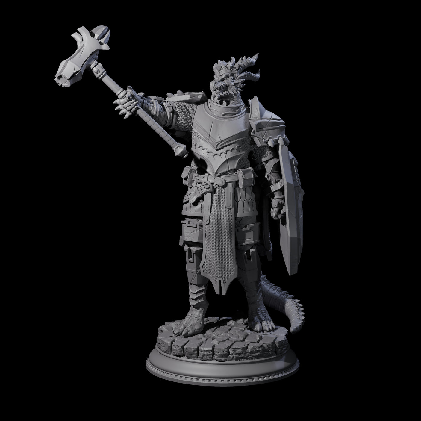 Three Fighting Dragonborn Dragonguard Miniature for Dungeons and Dragons, Pathfinder or other TTRPGs