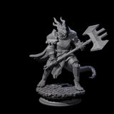 Three Fighting Dragonborn Dragonguard Miniature for Dungeons and Dragons, Pathfinder or other TTRPGs