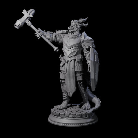 Three Fighting Dragonborn Dragonguard Miniature for Dungeons and Dragons, Pathfinder or other TTRPGs