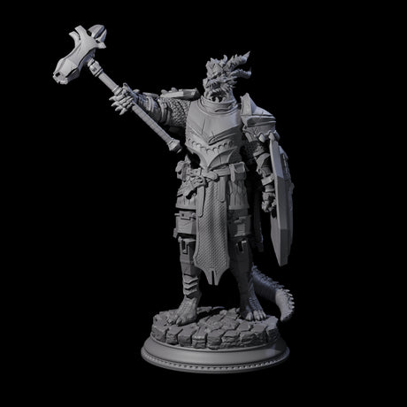 Three Fighting Dragonborn Dragonguard Miniature for Dungeons and Dragons, Pathfinder or other TTRPGs