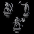 Three Fighting Dragonborn Dragonguard Miniature for Dungeons and Dragons, Pathfinder or other TTRPGs
