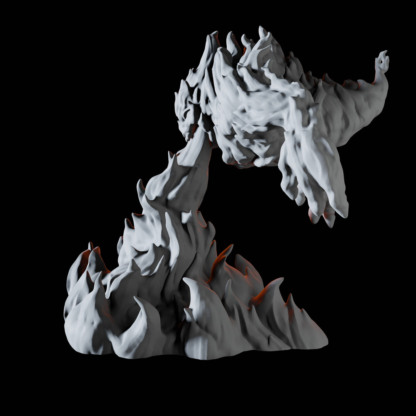 Three Fire Elementals Miniature for Dungeons and Dragons, Pathfinder or other TTRPGs