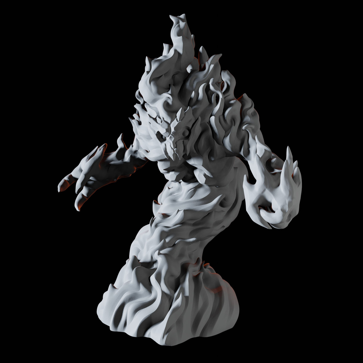 Three Fire Elementals Miniature for Dungeons and Dragons, Pathfinder or other TTRPGs