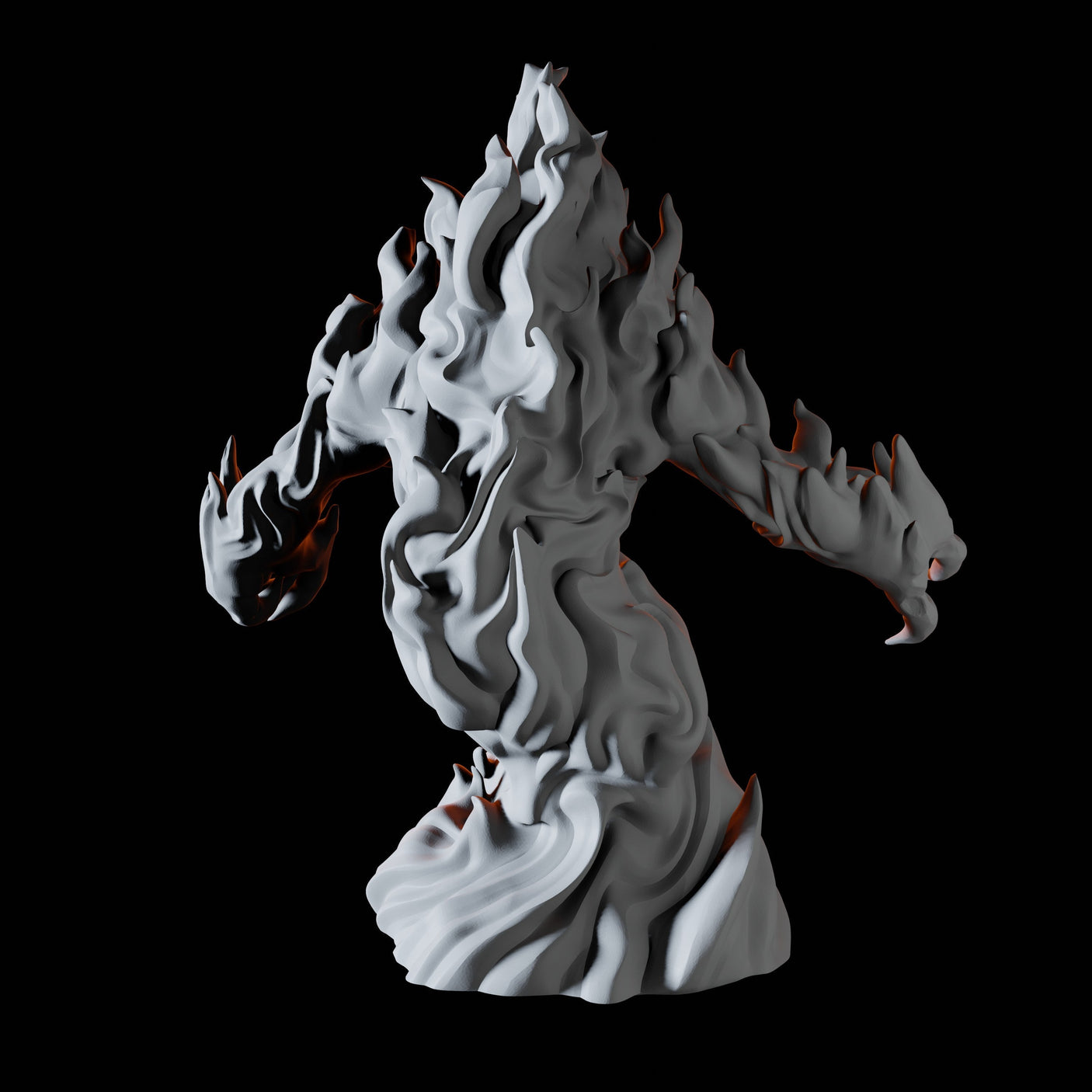 Three Fire Elementals Miniature for Dungeons and Dragons, Pathfinder or other TTRPGs