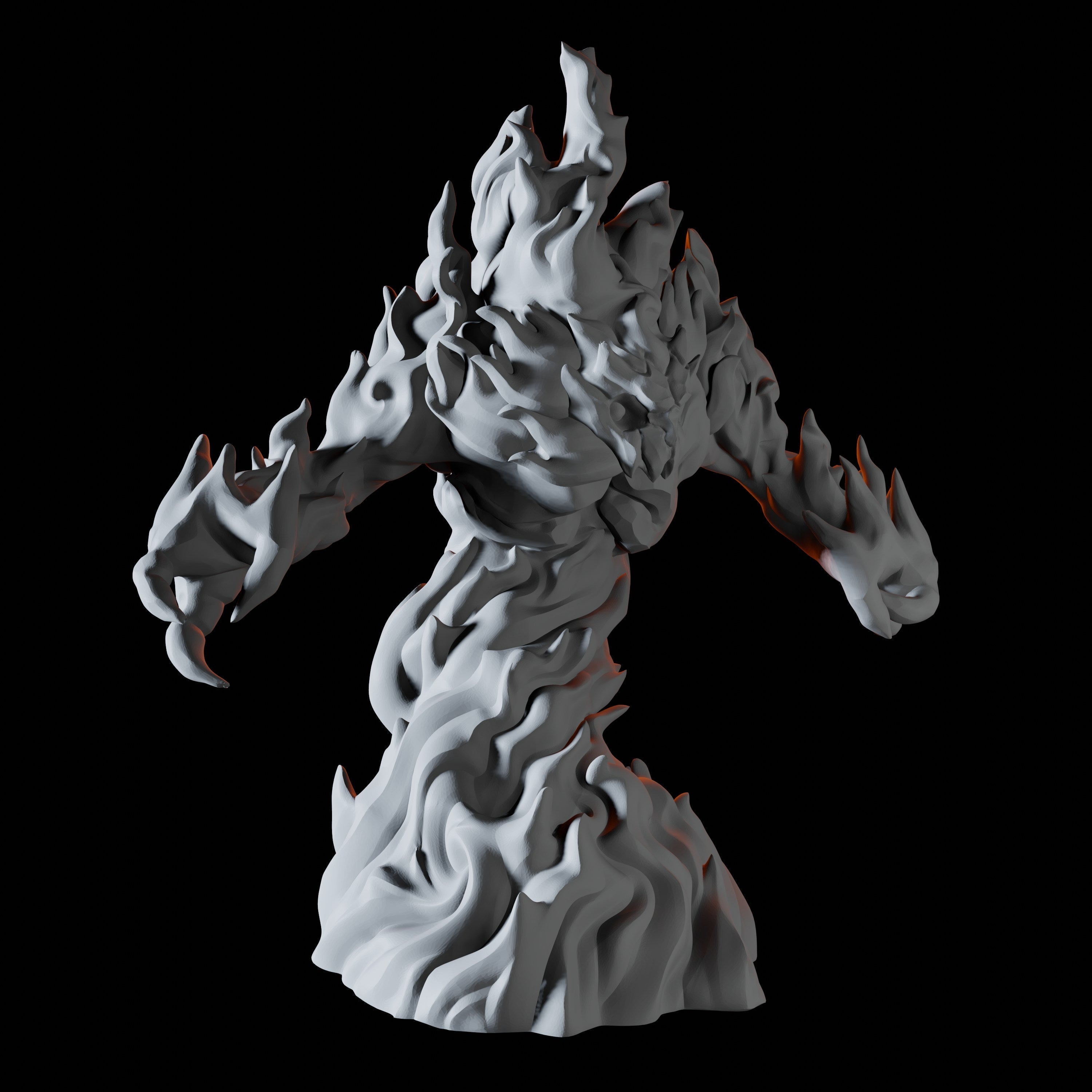 Three Fire Elemental Miniatures for Dungeons and Dragons - Myth Forged