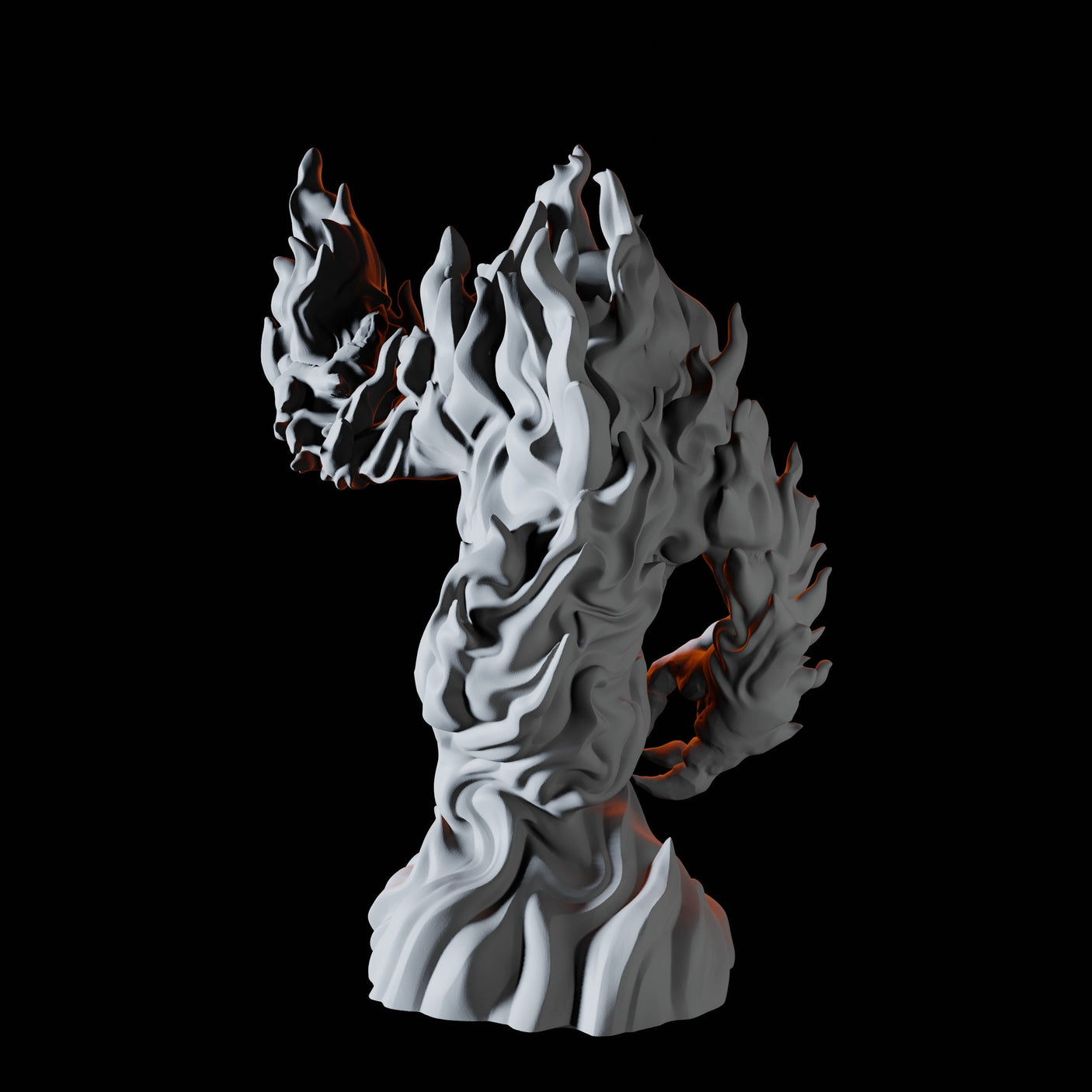 Three Fire Elementals Miniature for Dungeons and Dragons, Pathfinder or other TTRPGs