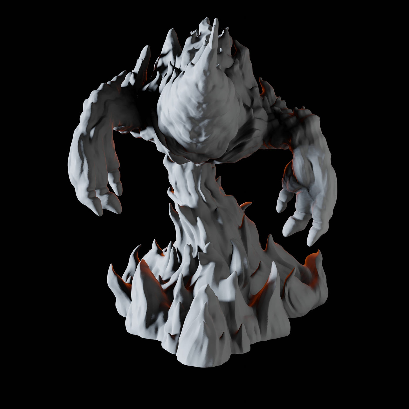 Three Fire Elementals Miniature for Dungeons and Dragons, Pathfinder or other TTRPGs