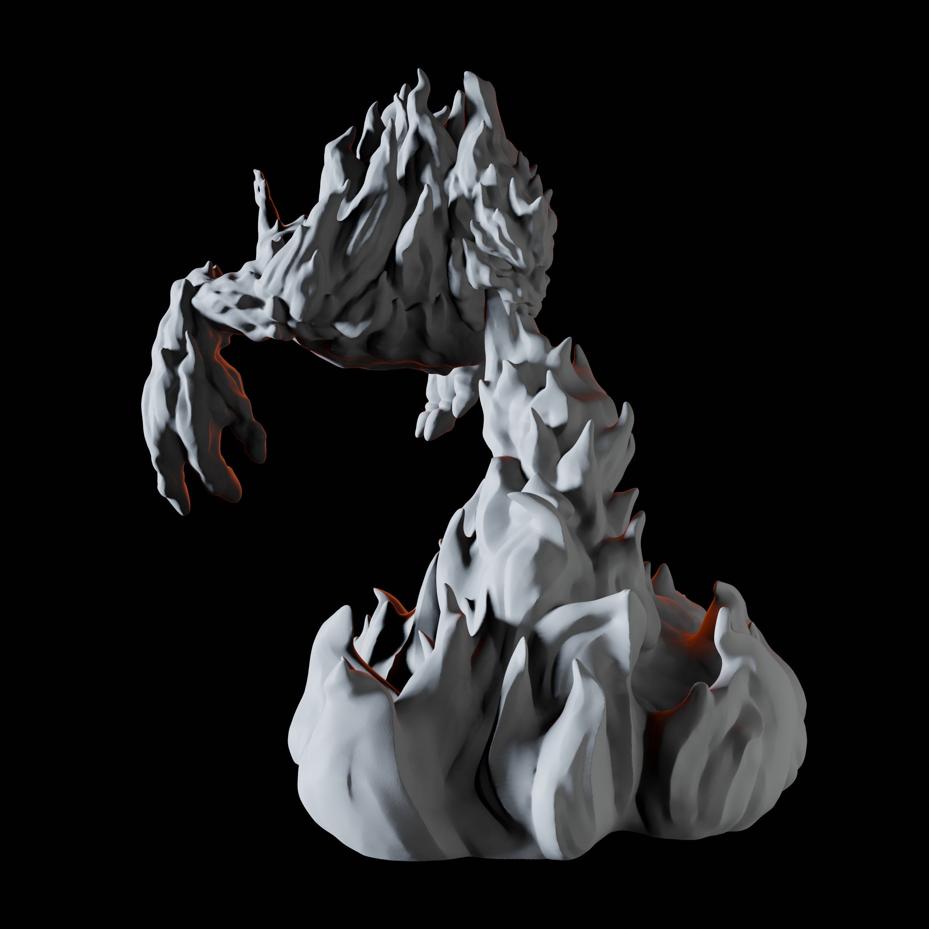 Three Fire Elemental Miniatures for Dungeons and Dragons - Myth Forged