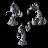 Three Fire Elementals Miniature for Dungeons and Dragons, Pathfinder or other TTRPGs