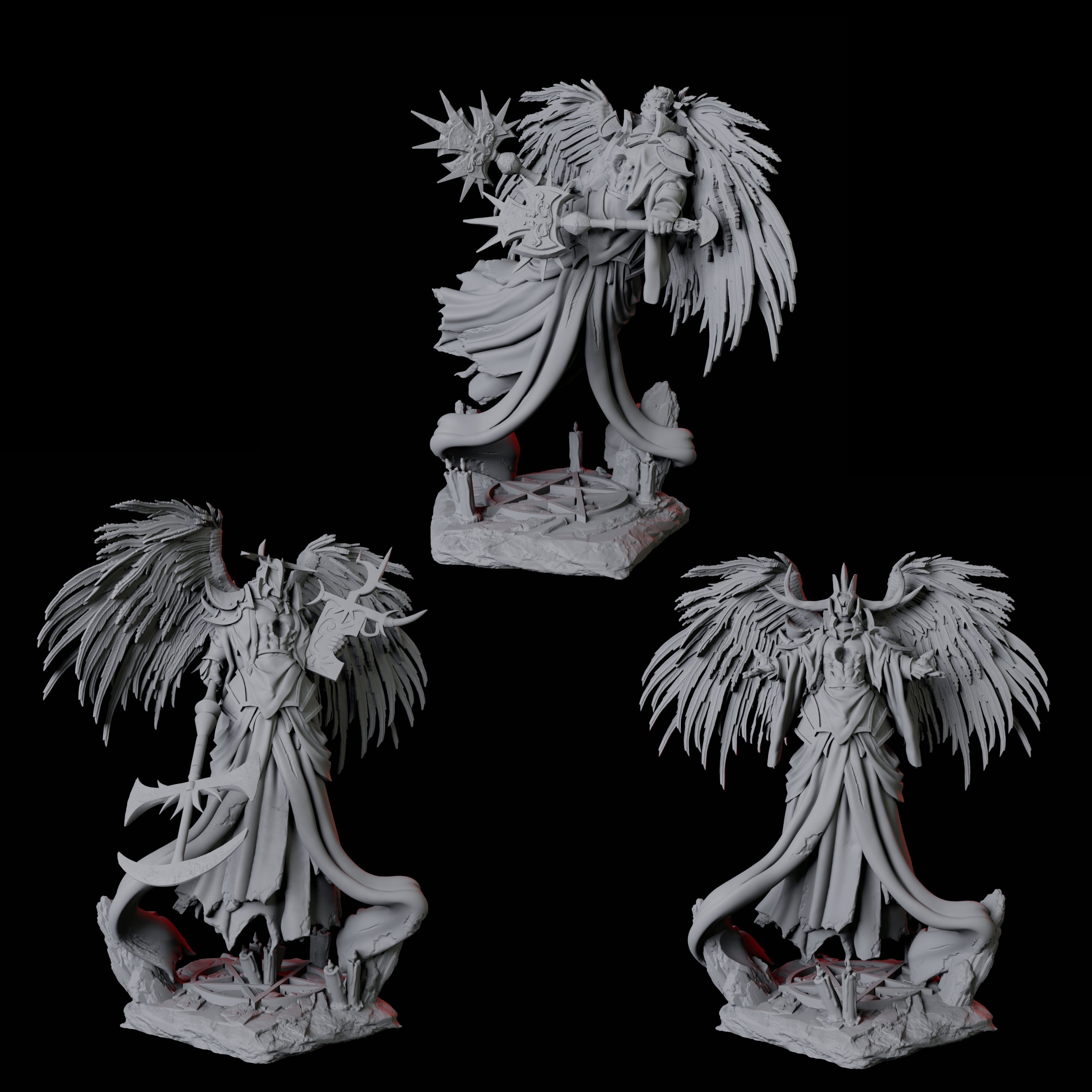 Three Floating Executioner Devils Miniature for Dungeons and Dragons, Pathfinder or other TTRPGs