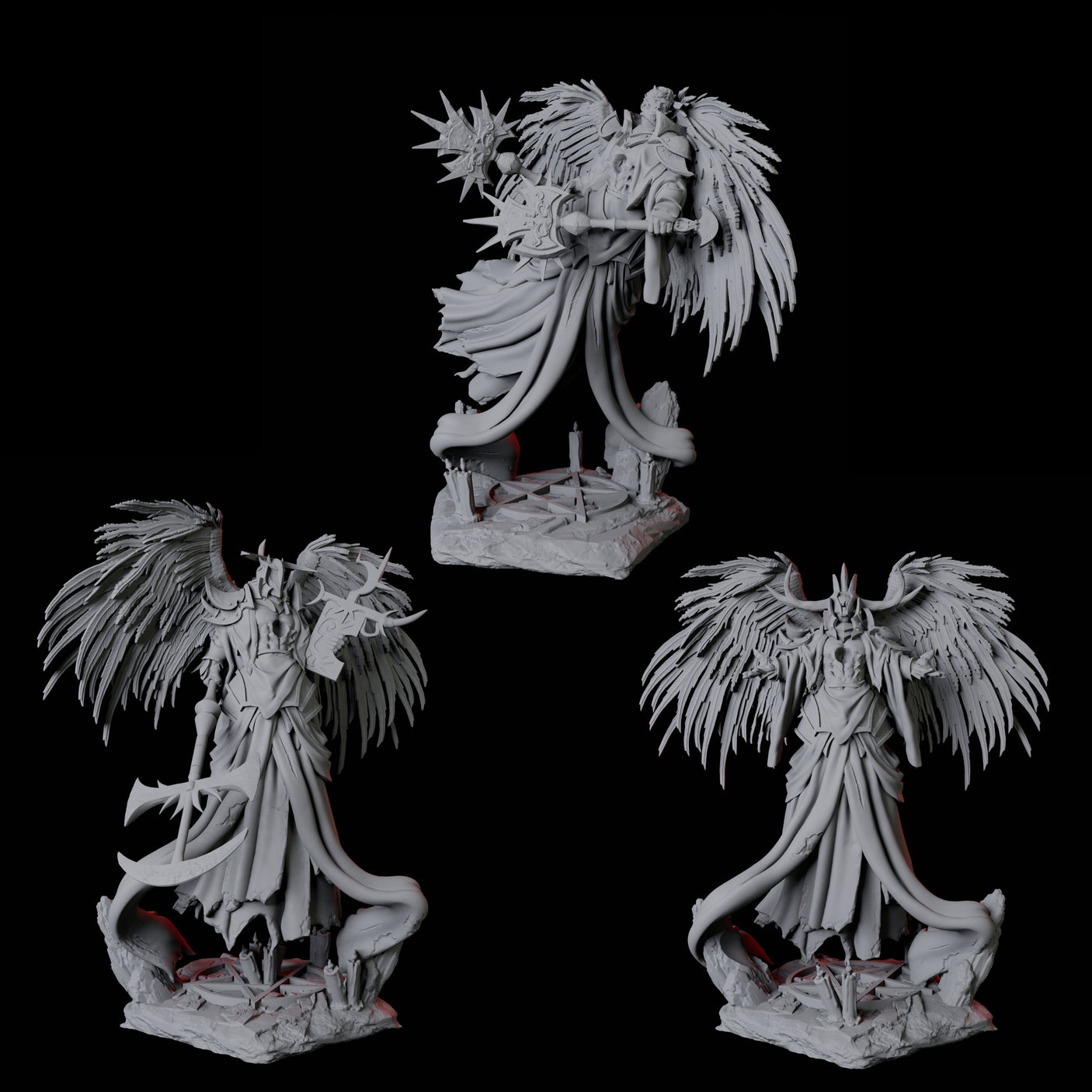 Three Floating Executioner Devils Miniature for Dungeons and Dragons, Pathfinder or other TTRPGs