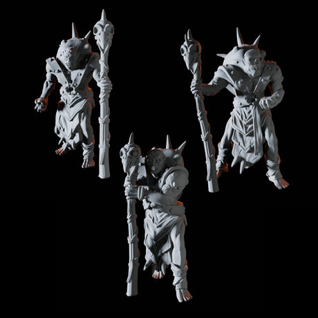 Three Fomorian Mages Miniature for Dungeons and Dragons, Pathfinder or other TTRPGs