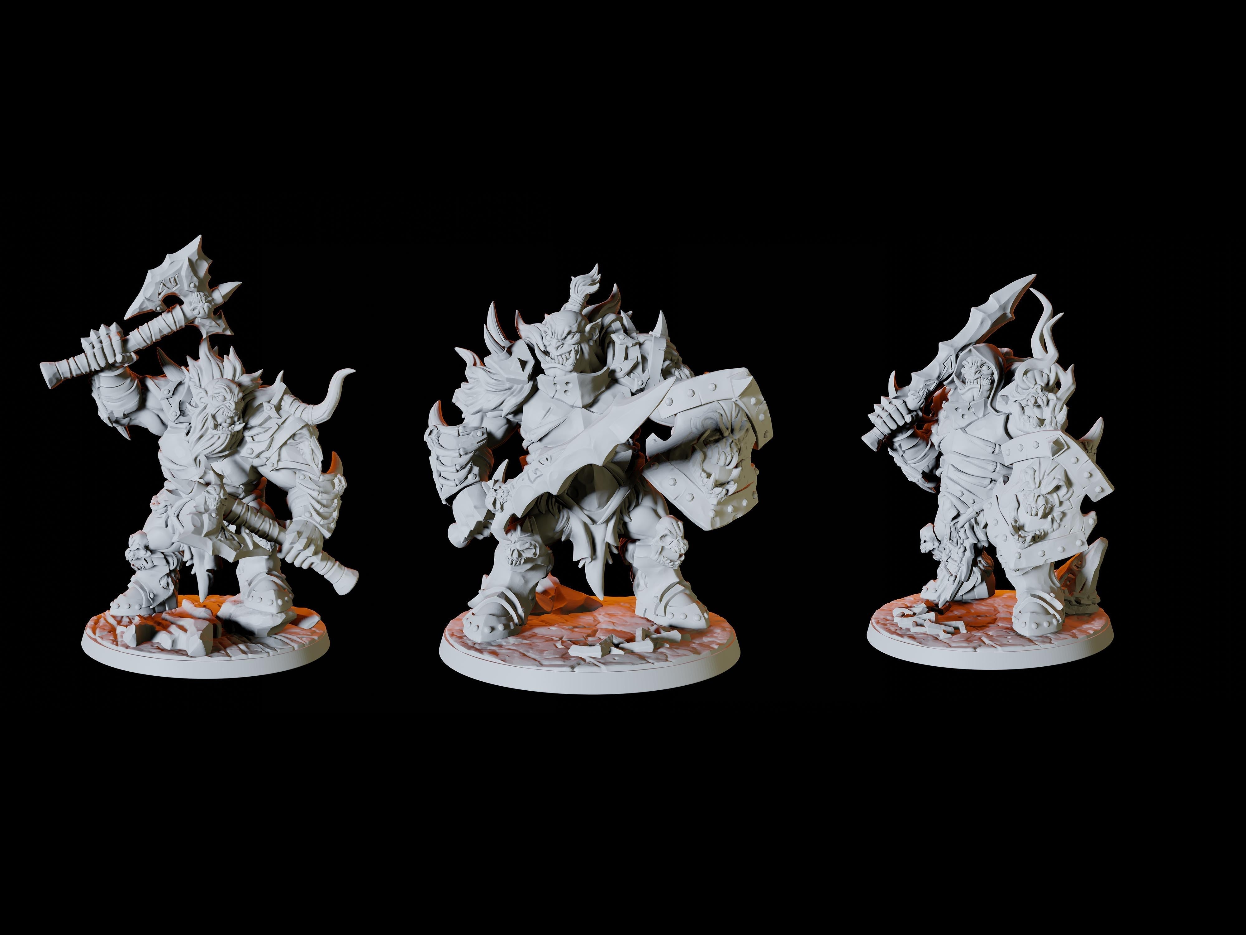 Three Frost Ogre Miniatures for Dungeons and Dragons - Myth Forged