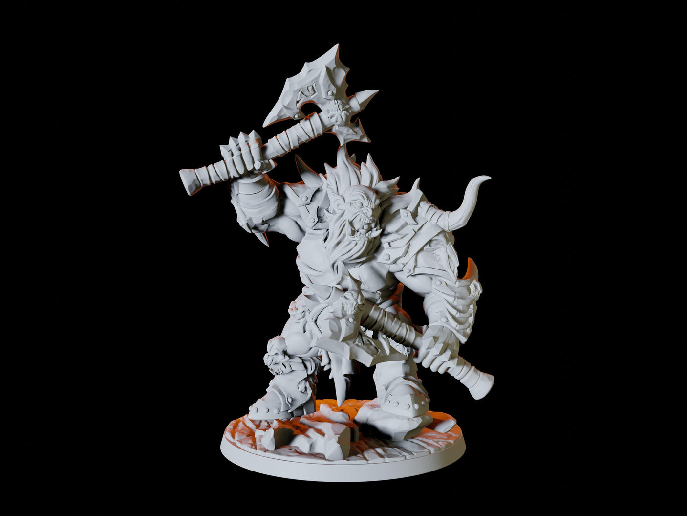 Three Frost Ogres Miniature for Dungeons and Dragons, Pathfinder or other TTRPGs