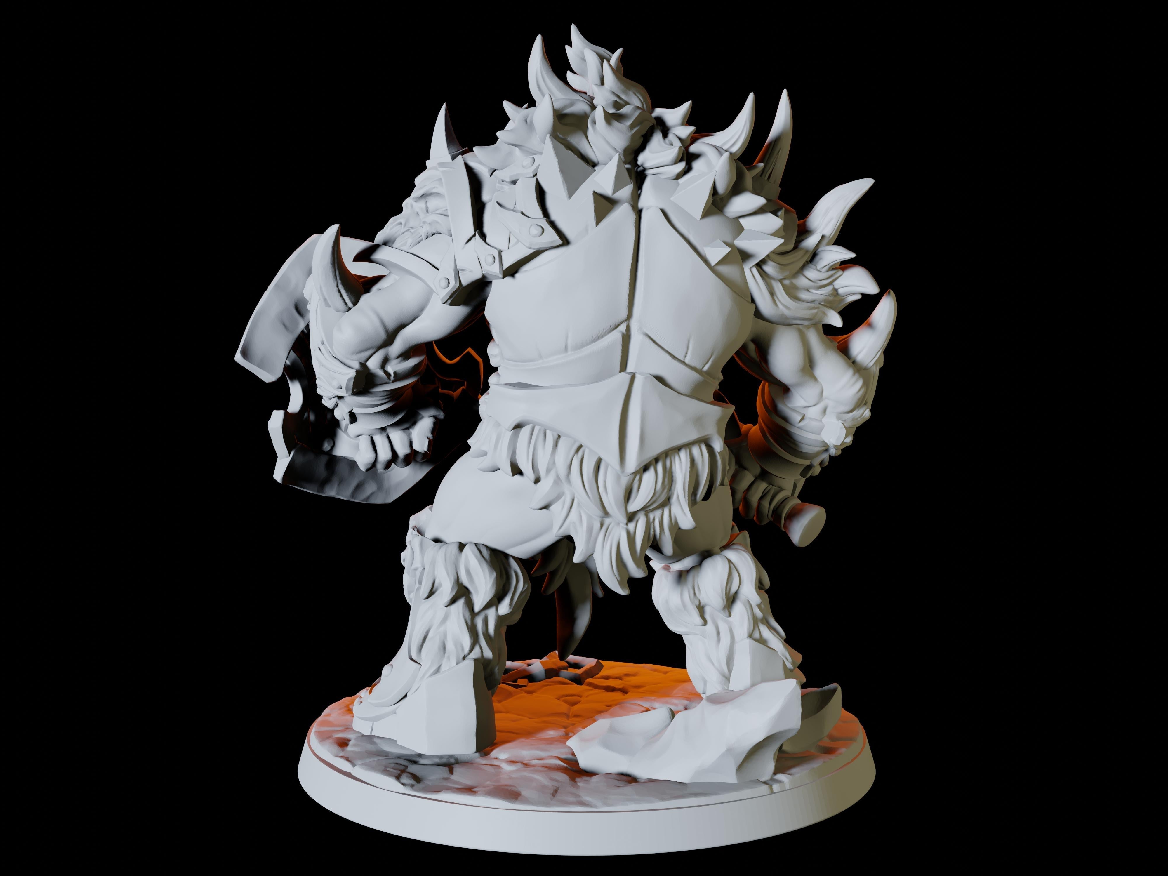 Three Frost Ogre Miniatures for Dungeons and Dragons - Myth Forged