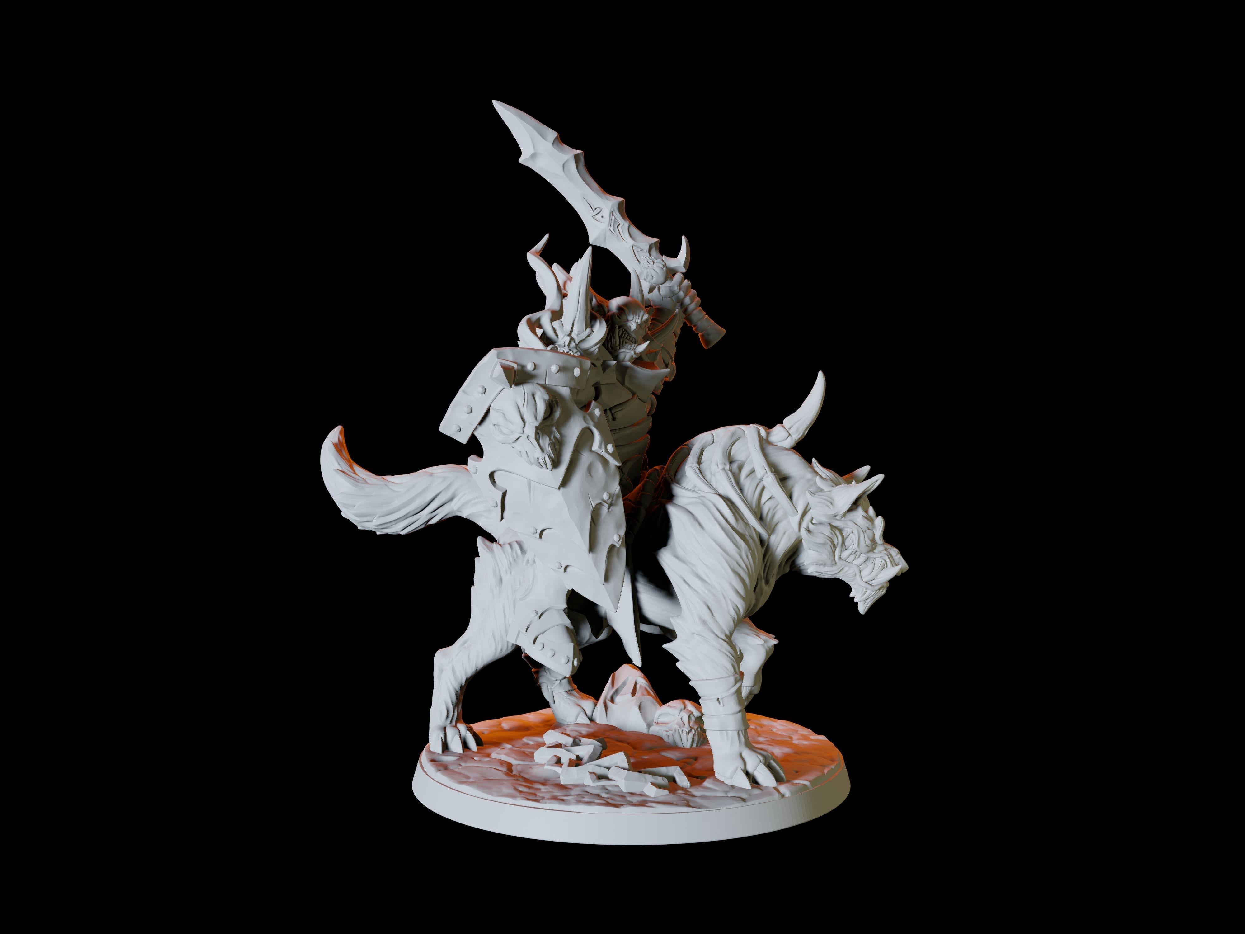 Three Frost Orc Worg Riders Miniatures for Dungeons and Dragons - Myth Forged