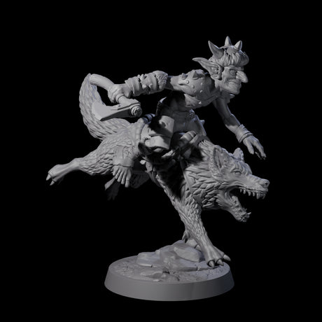 Three Galloping Goblin Riders Miniature for Dungeons and Dragons, Pathfinder or other TTRPGs