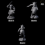 Three Galloping Goblin Riders Miniature for Dungeons and Dragons, Pathfinder or other TTRPGs