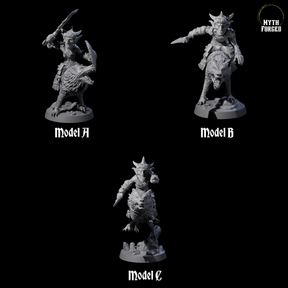 Three Galloping Goblin Riders Miniature for Dungeons and Dragons, Pathfinder or other TTRPGs