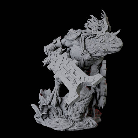 Three Gargantuan Lizardfolk Warriors Miniature for Dungeons and Dragons, Pathfinder or other TTRPGs