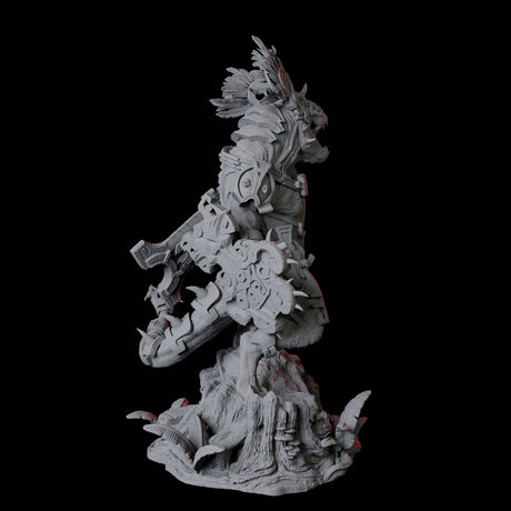 Three Gargantuan Lizardfolk Warriors Miniature for Dungeons and Dragons, Pathfinder or other TTRPGs