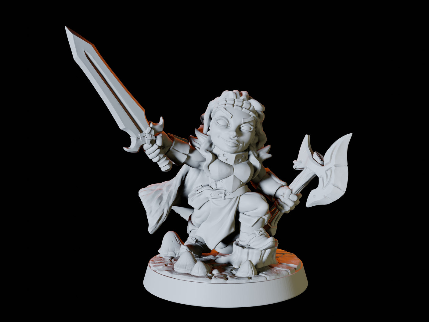 Three Gnome Adventurers Miniature for Dungeons and Dragons, Pathfinder or other TTRPGs