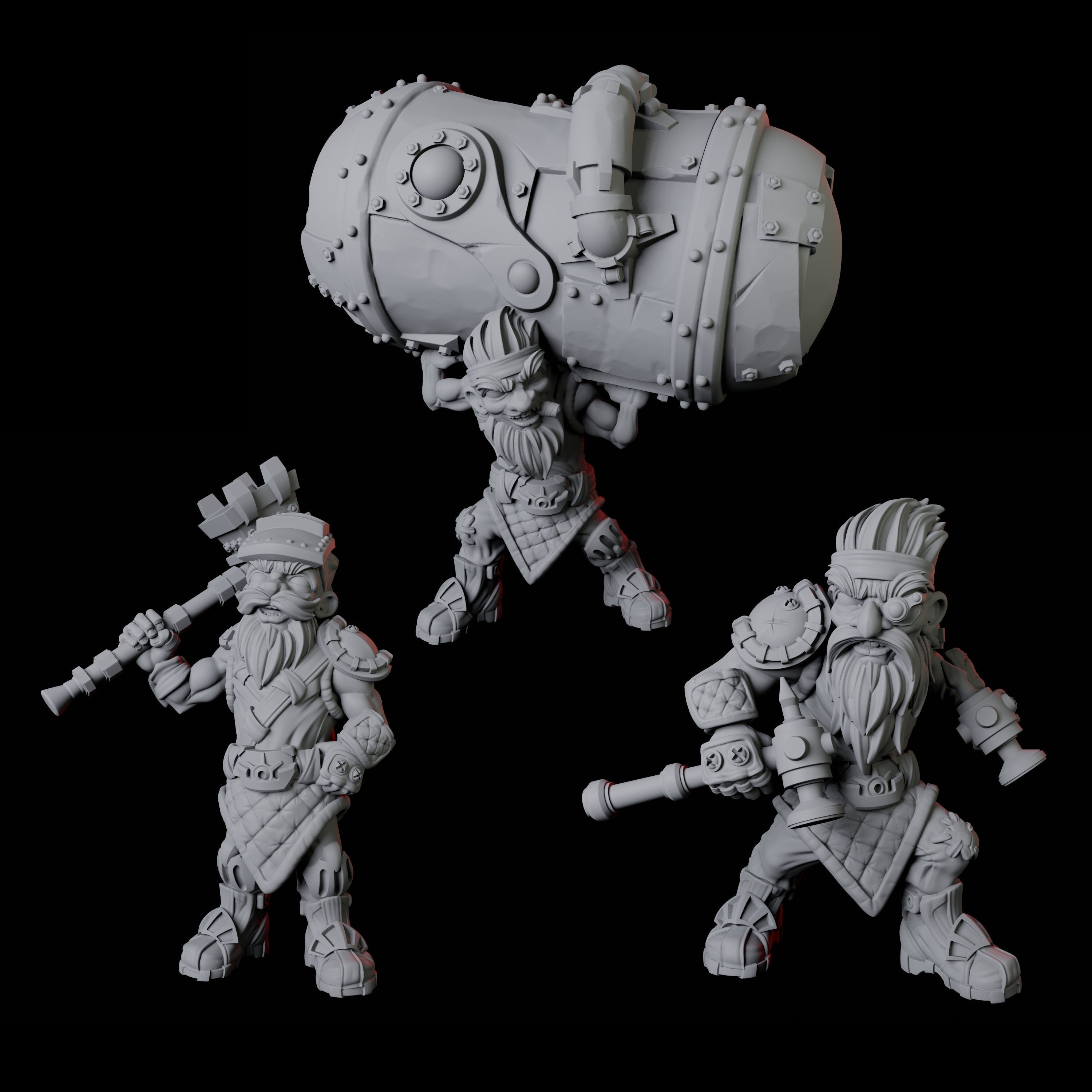 Three Gnome Artificers Miniature for Dungeons and Dragons