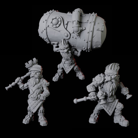 Three Gnome Artificers Miniature for Dungeons and Dragons, Pathfinder or other TTRPGs