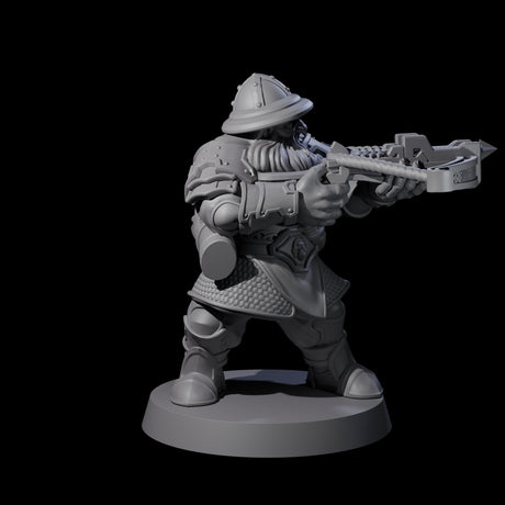Three Grand Dwarf Crossbowmen Miniature for Dungeons and Dragons, Pathfinder or other TTRPGs