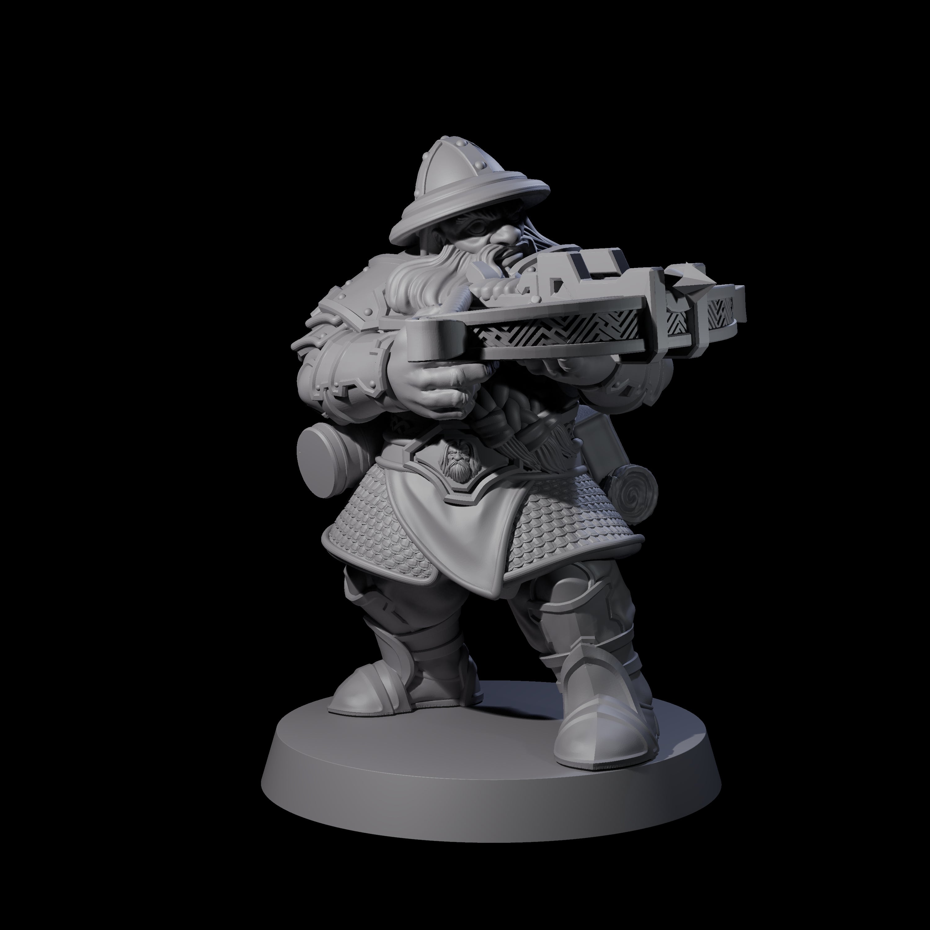 Three Grand Dwarf Crossbowmen Miniature for Dungeons and Dragons, Pathfinder or other TTRPGs