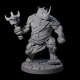 Three Grim Rhinofolk Gladiators Miniature for Dungeons and Dragons, Pathfinder or other TTRPGs