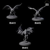 Three Grounded Angry Vrocks Miniature for Dungeons and Dragons, Pathfinder or other TTRPGs