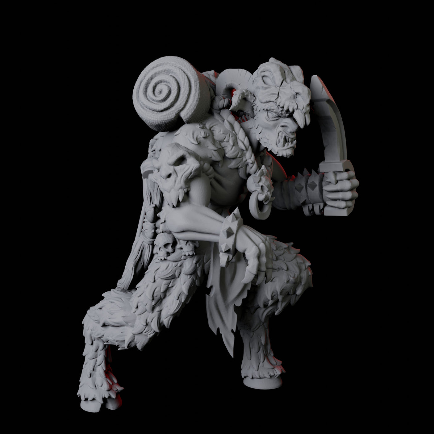 Three Gruff Satyrs Miniature for Dungeons and Dragons, Pathfinder or other TTRPGs