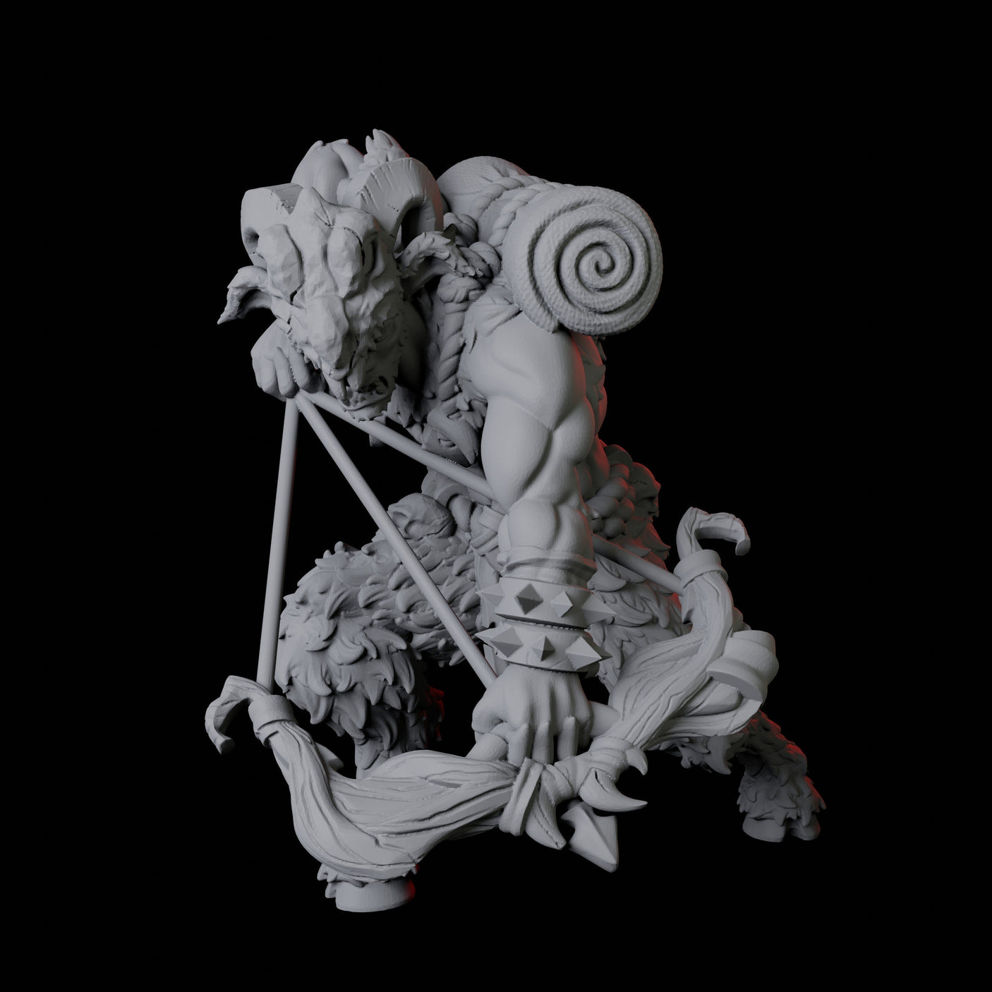 Three Gruff Satyrs Miniature for Dungeons and Dragons, Pathfinder or other TTRPGs