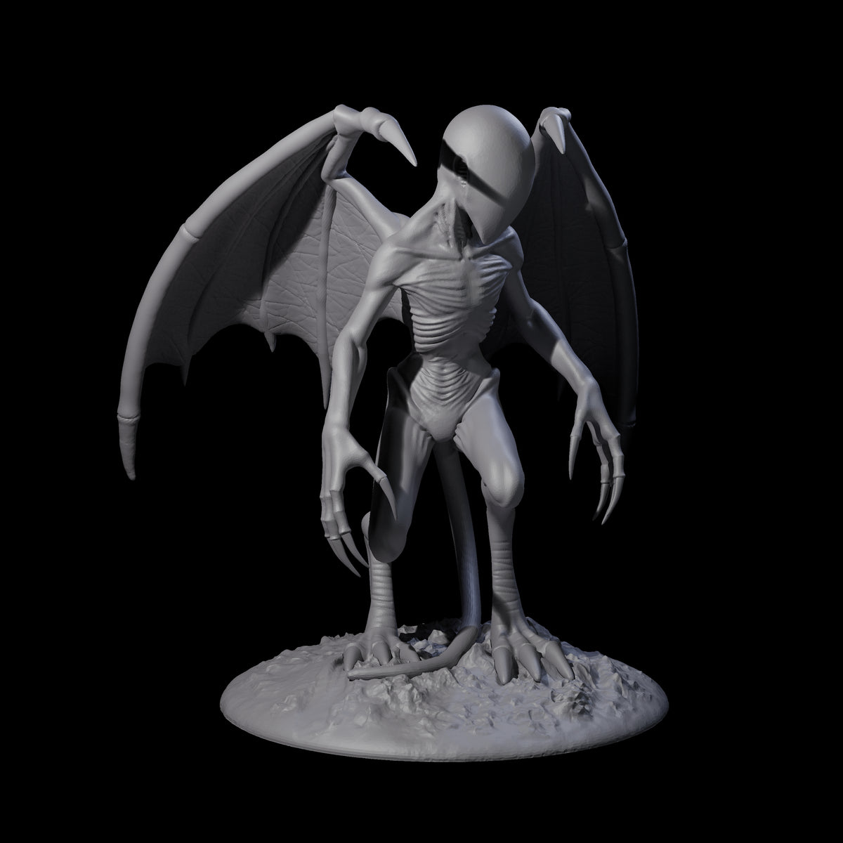 Three Haunting Nightgaunts Miniature for Dungeons and Dragons, Pathfinder or other TTRPGs