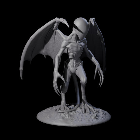 Three Haunting Nightgaunts Miniature for Dungeons and Dragons, Pathfinder or other TTRPGs
