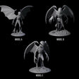 Three Haunting Nightgaunts Miniature for Dungeons and Dragons, Pathfinder or other TTRPGs