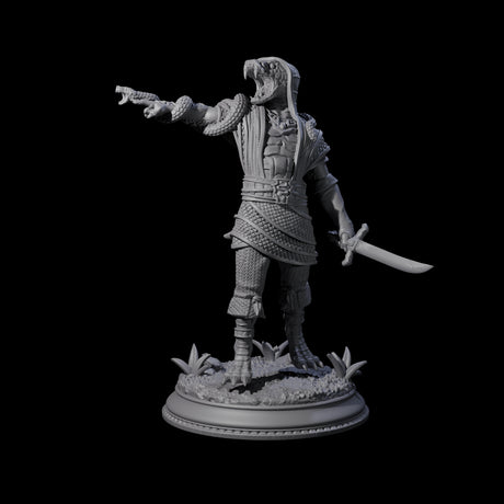 Three Hissing Cultists Miniature for Dungeons and Dragons, Pathfinder or other TTRPGs