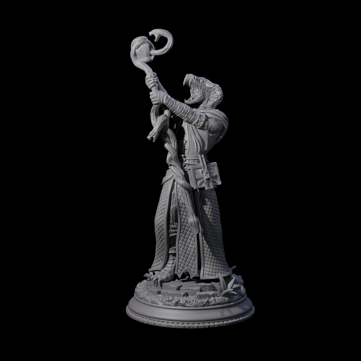 Three Hissing Cultists Miniature for Dungeons and Dragons, Pathfinder or other TTRPGs