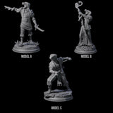 Three Hissing Cultists Miniature for Dungeons and Dragons, Pathfinder or other TTRPGs