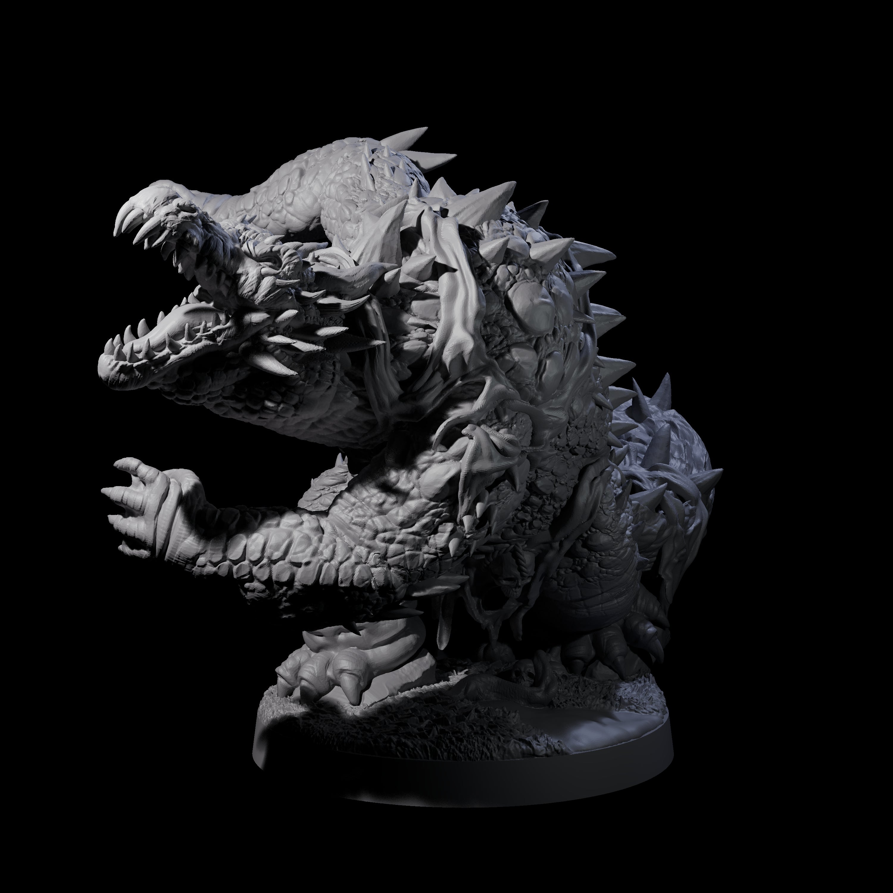 Three Hulking Lizardfolk Brutes Miniature for Dungeons and Dragons, Pathfinder or other TTRPGs