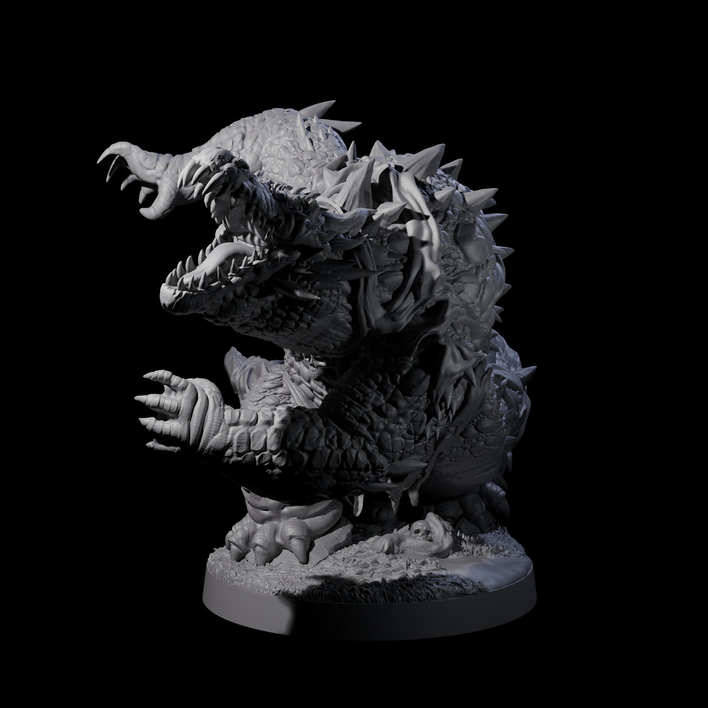 Three Hulking Lizardfolk Brutes Miniature for Dungeons and Dragons, Pathfinder or other TTRPGs