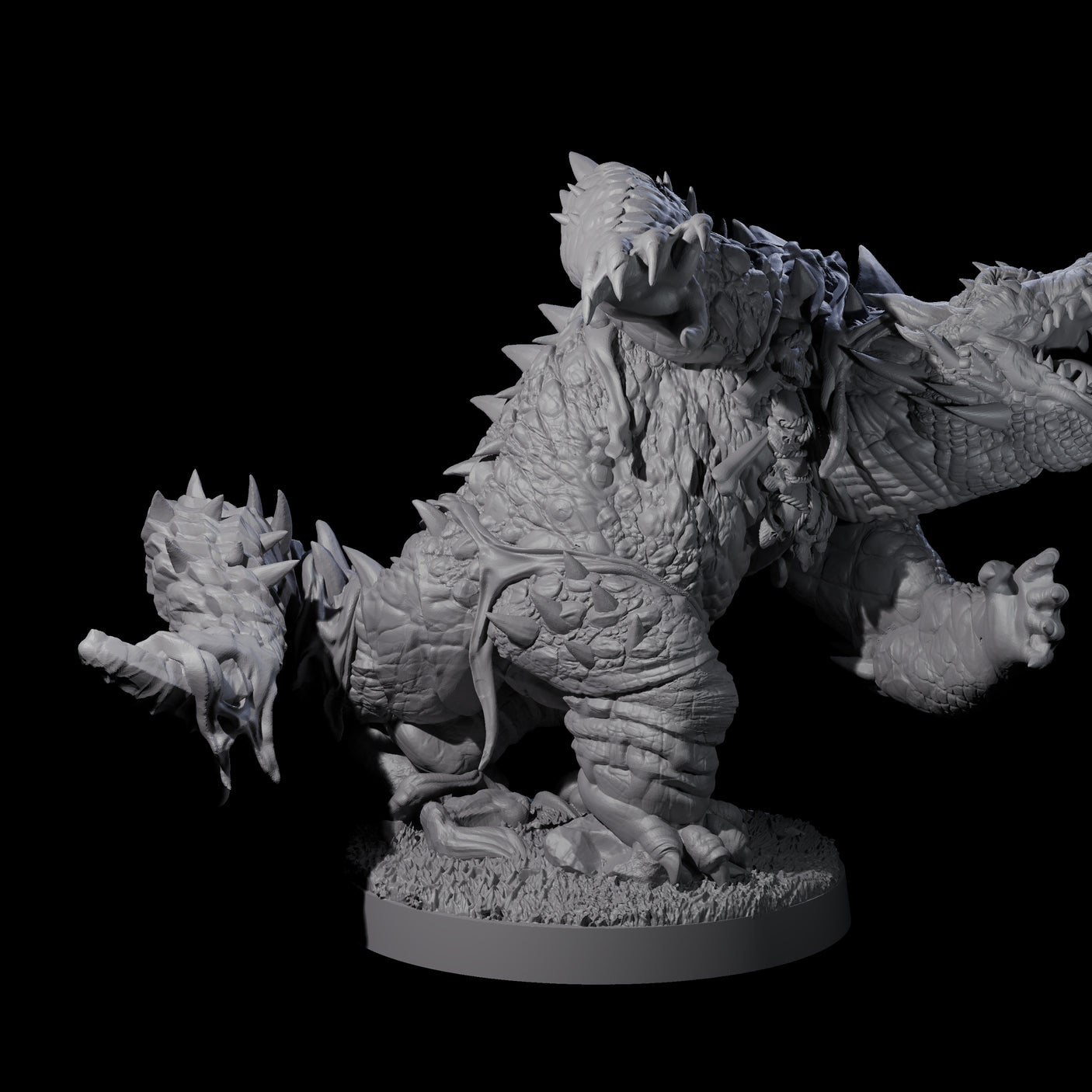 Three Hulking Lizardfolk Brutes Miniature for Dungeons and Dragons, Pathfinder or other TTRPGs
