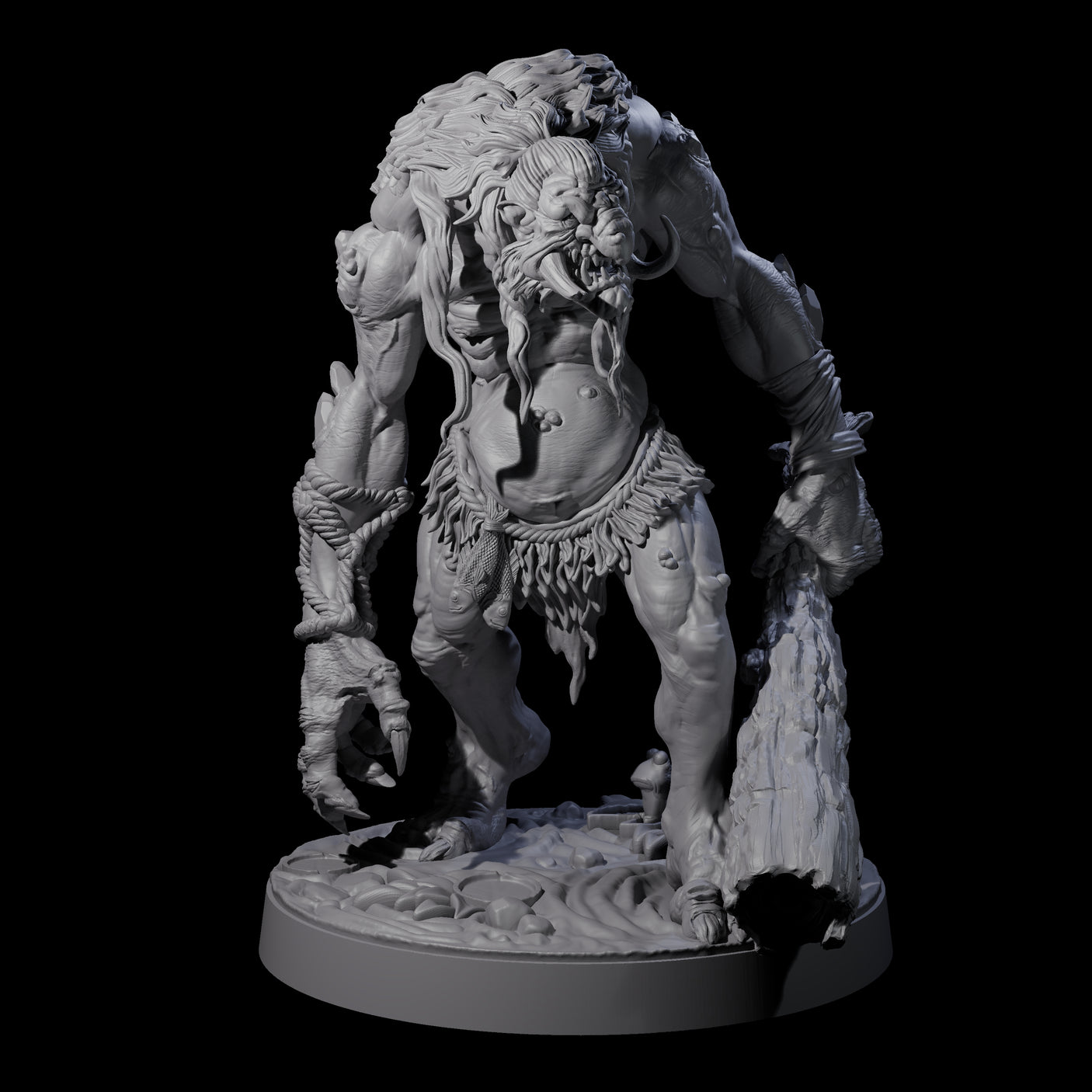 Three Hunch Back Trolls Miniature for Dungeons and Dragons, Pathfinder or other TTRPGs
