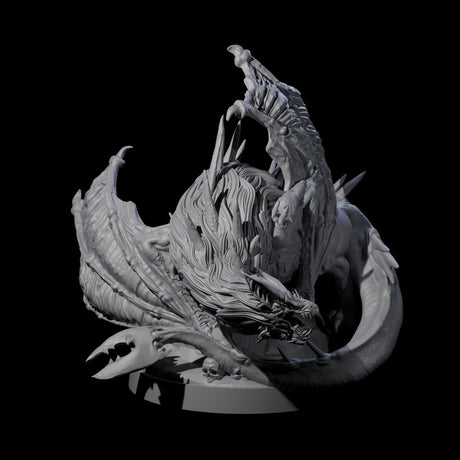 Three Hunched Young Black Dragons Miniature for Dungeons and Dragons, Pathfinder or other TTRPGs