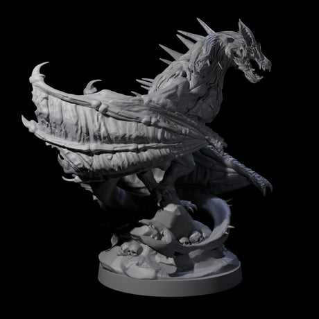 Three Hunched Young Black Dragons Miniature for Dungeons and Dragons, Pathfinder or other TTRPGs
