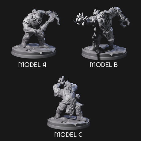 Three Ingenious Orc Artificers Miniature for Dungeons and Dragons, Pathfinder or other TTRPGs
