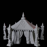 Three Jousting Tents Miniature for Dungeons and Dragons, Pathfinder or other TTRPGs