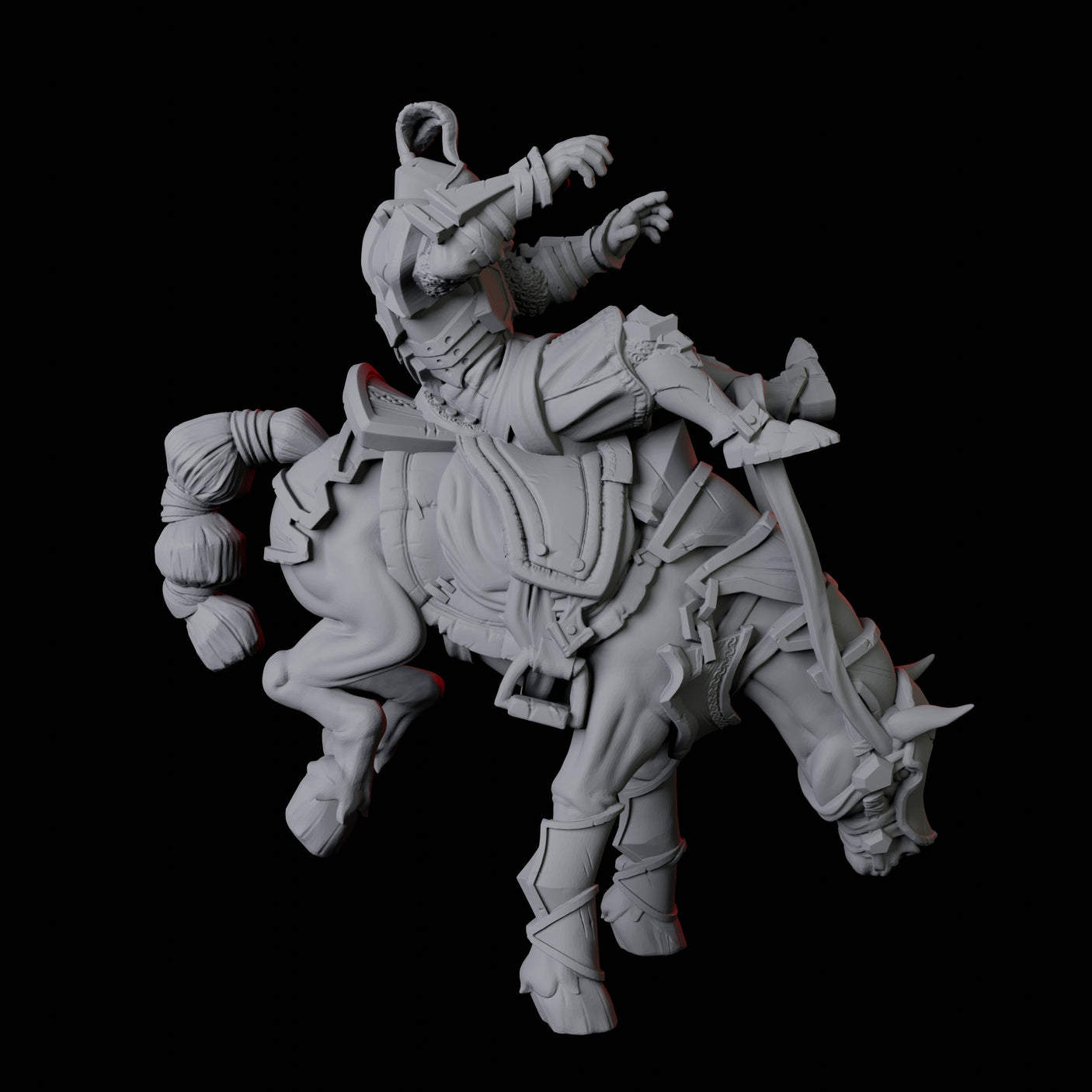 Three Knights on Horseback Miniature for Dungeons and Dragons, Pathfinder or other TTRPGs